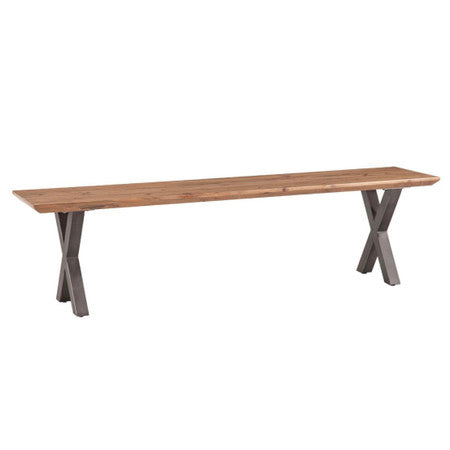 Bern 68" Bench Smoked Acacia