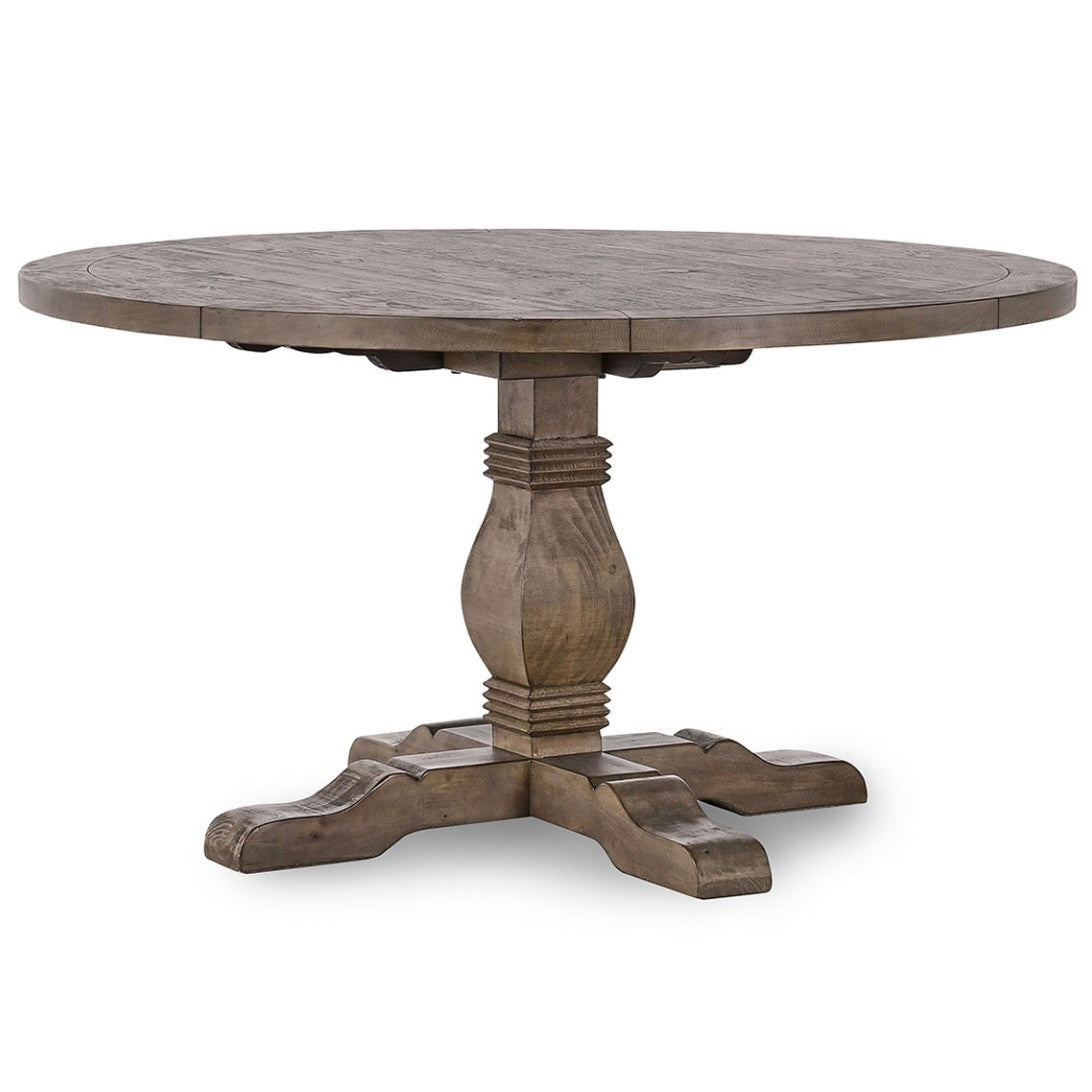 Farmhouse Reclaimed Wood Pedestal Round Table 55"