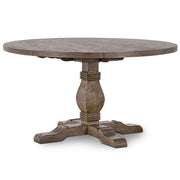 Farmhouse Reclaimed Wood Pedestal Round Table 55"