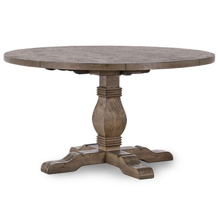 Farmhouse Reclaimed Wood Pedestal Round Table 55"