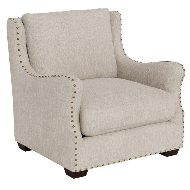 Connor Belgian Linen Slope Arm Upholstered Chair