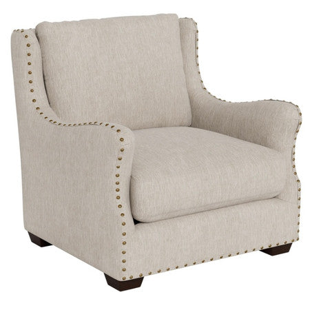 Connor Belgian Linen Slope Arm Upholstered Chair