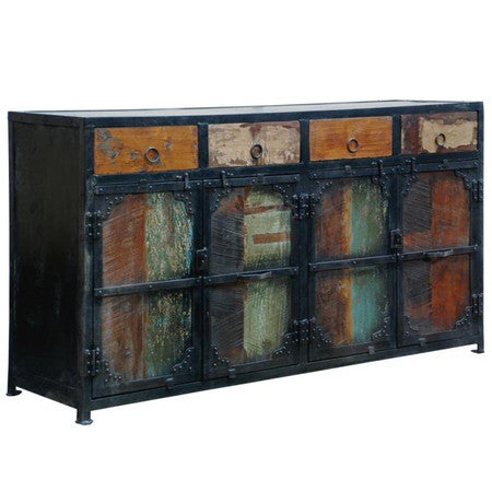 Odessa 4 Door 4 Drawer Iron Sideboard