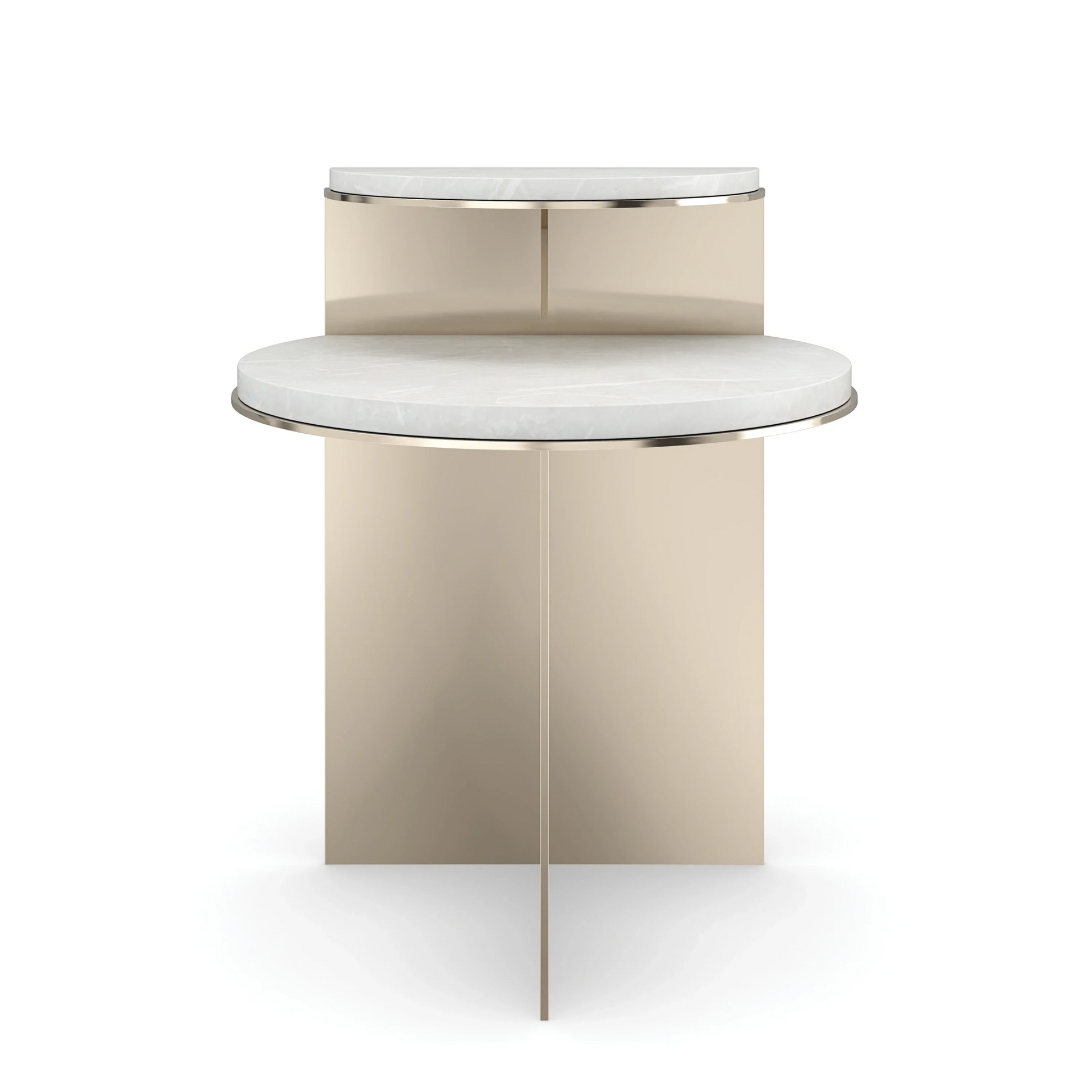 Touche' Light Whisper of Gold End Table 20.50" by Caracole