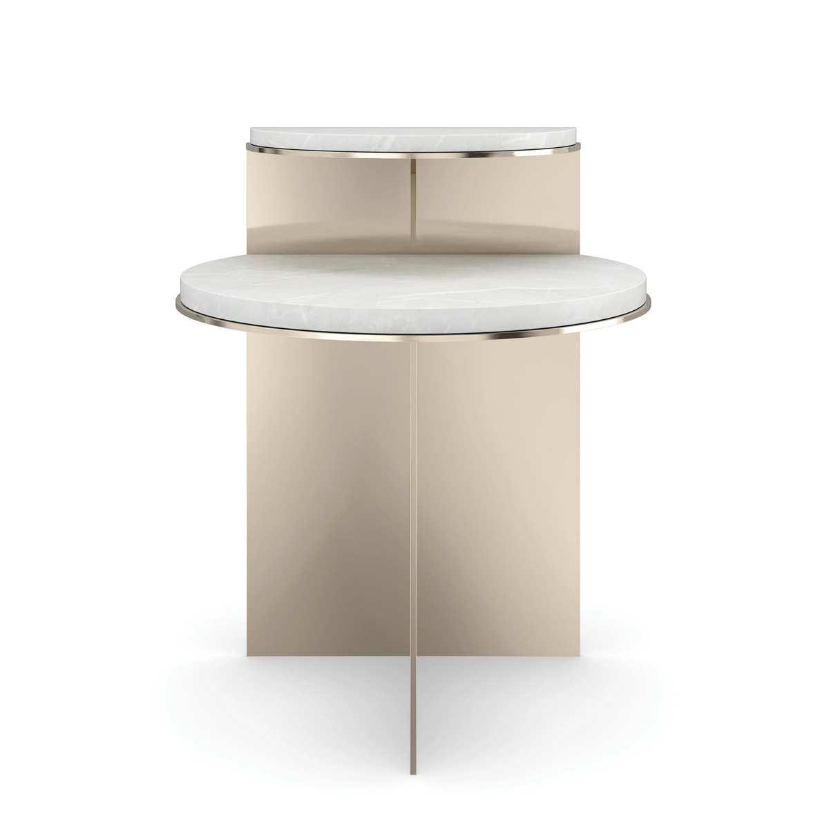 Touche' Light Whisper of Gold End Table 20.50" by Caracole