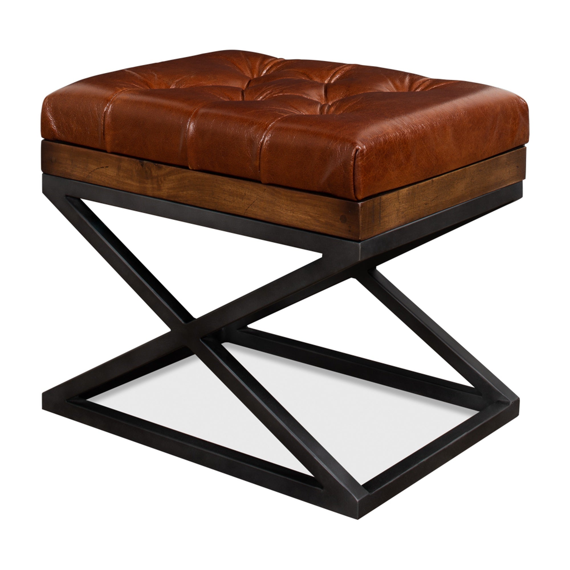 Leather Cushion Bench by Sarreid Ltd