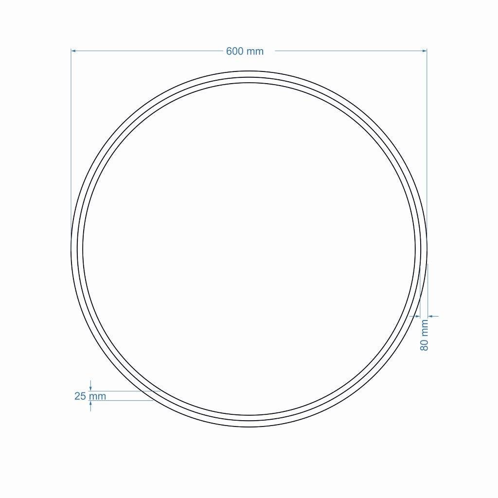 Elements Samar Round Mirror 23"Dia. - Antique Brass by Urbia - detail 6