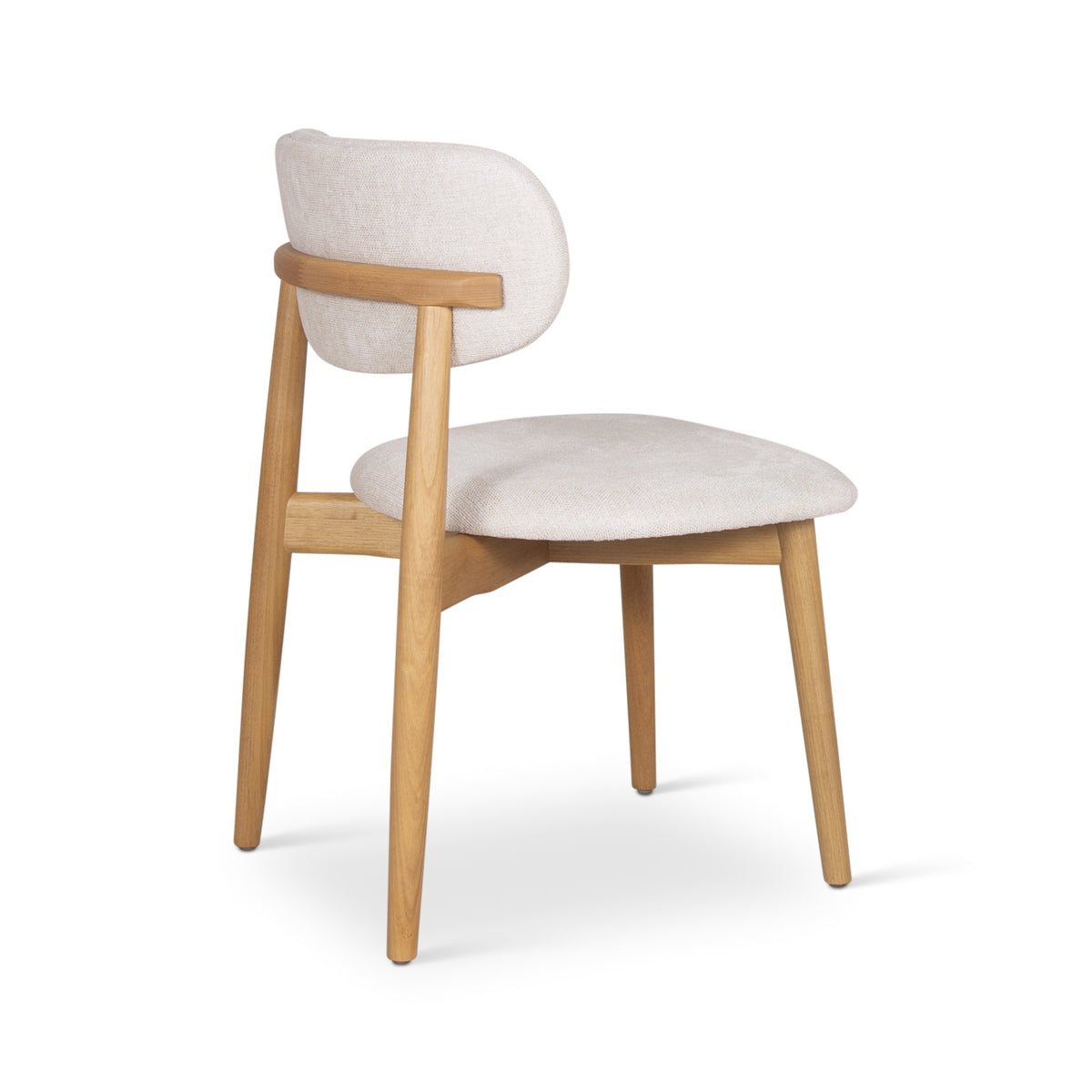 Modern Brazilian Lucia Side Chair Harvest Natural Upholstery - Damasco Frame by Urbia - detail 3