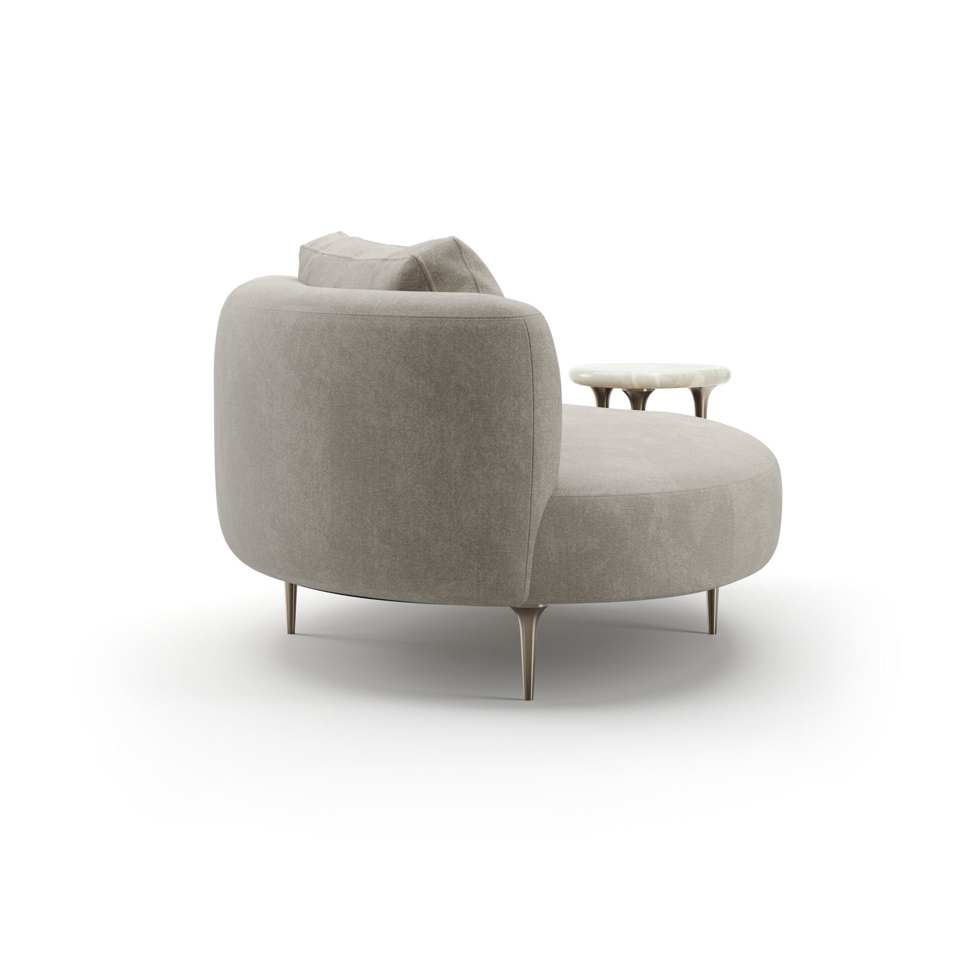 Echo Lounge Champagne Gold Settee 81" by Caracole - view 3