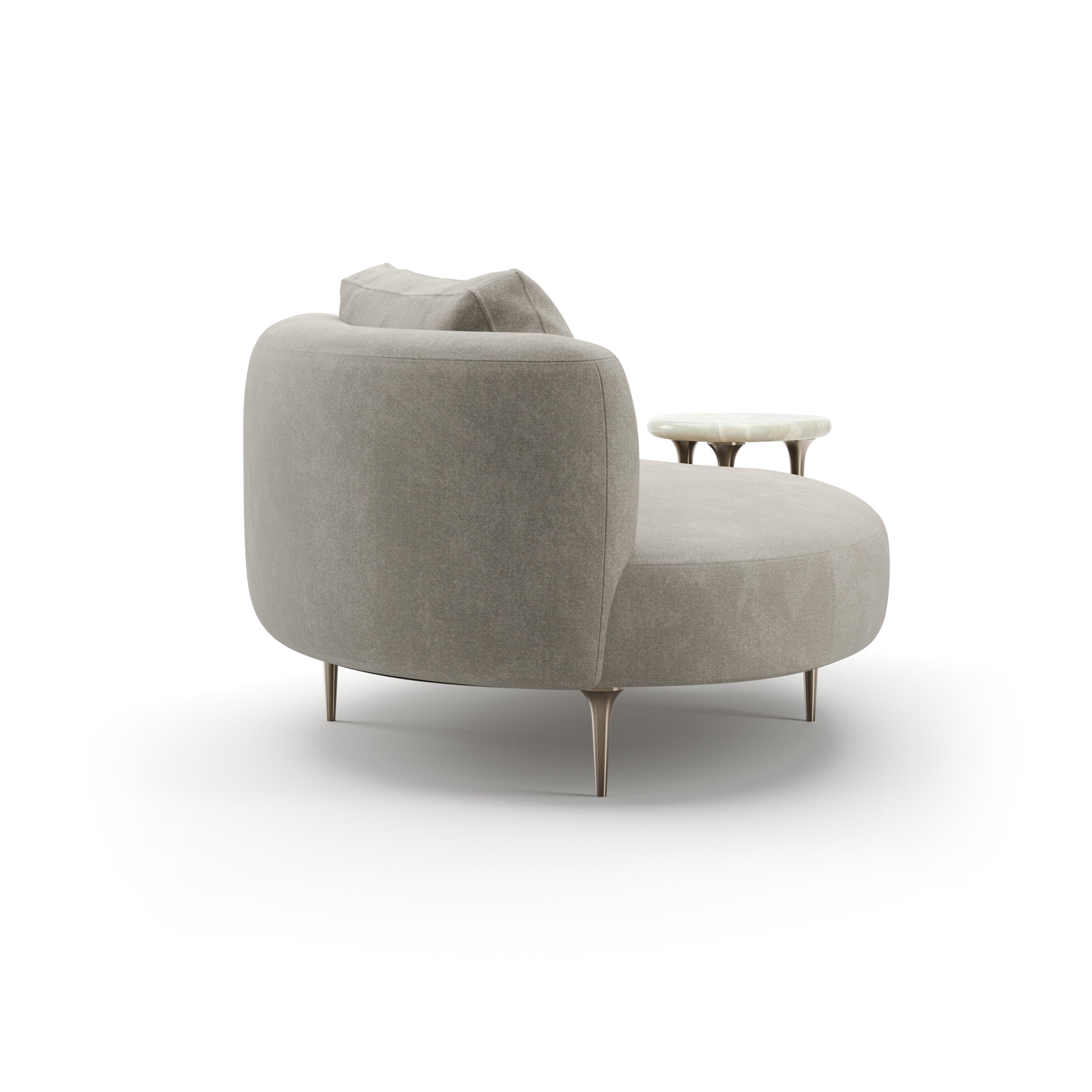 Echo Lounge Champagne Gold Settee 81" by Caracole - view 3