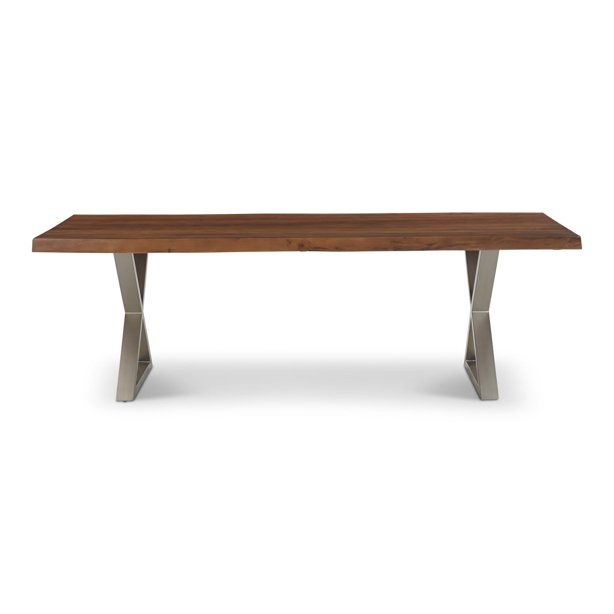Brooks Dining Table X Base 40" x 92" Americano Top - Pewter Base by Urbia - product view