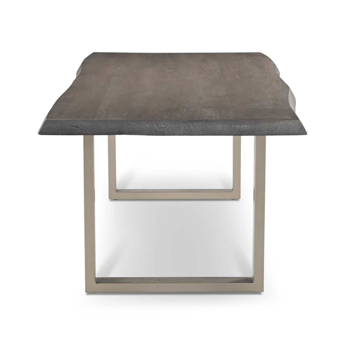 Brooks Dining Table U Base 40" x 92" Sandblasted Grey Top - Pewter Base by Urbia - detail 3