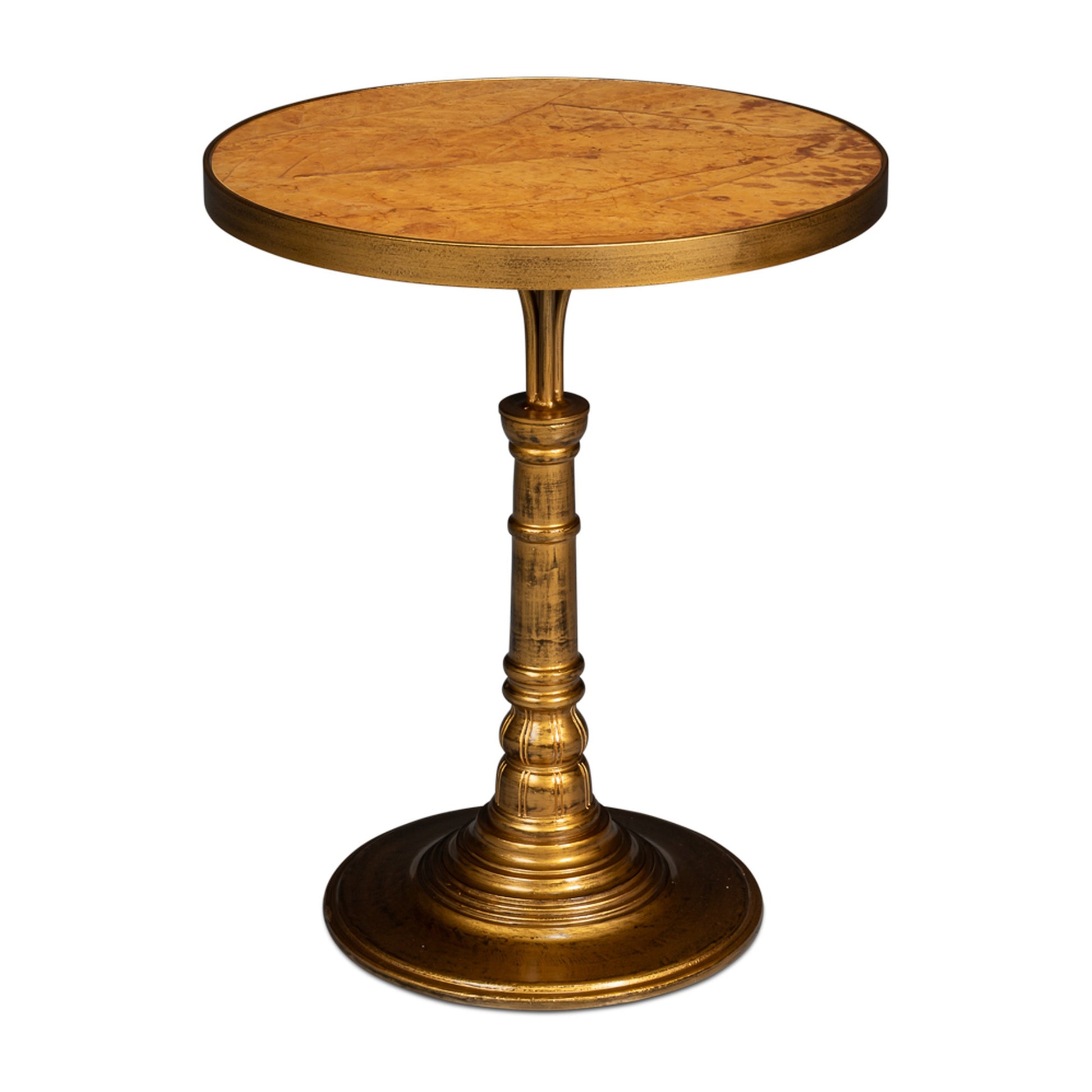 Banner House Table Gold Finish by Sarreid Ltd