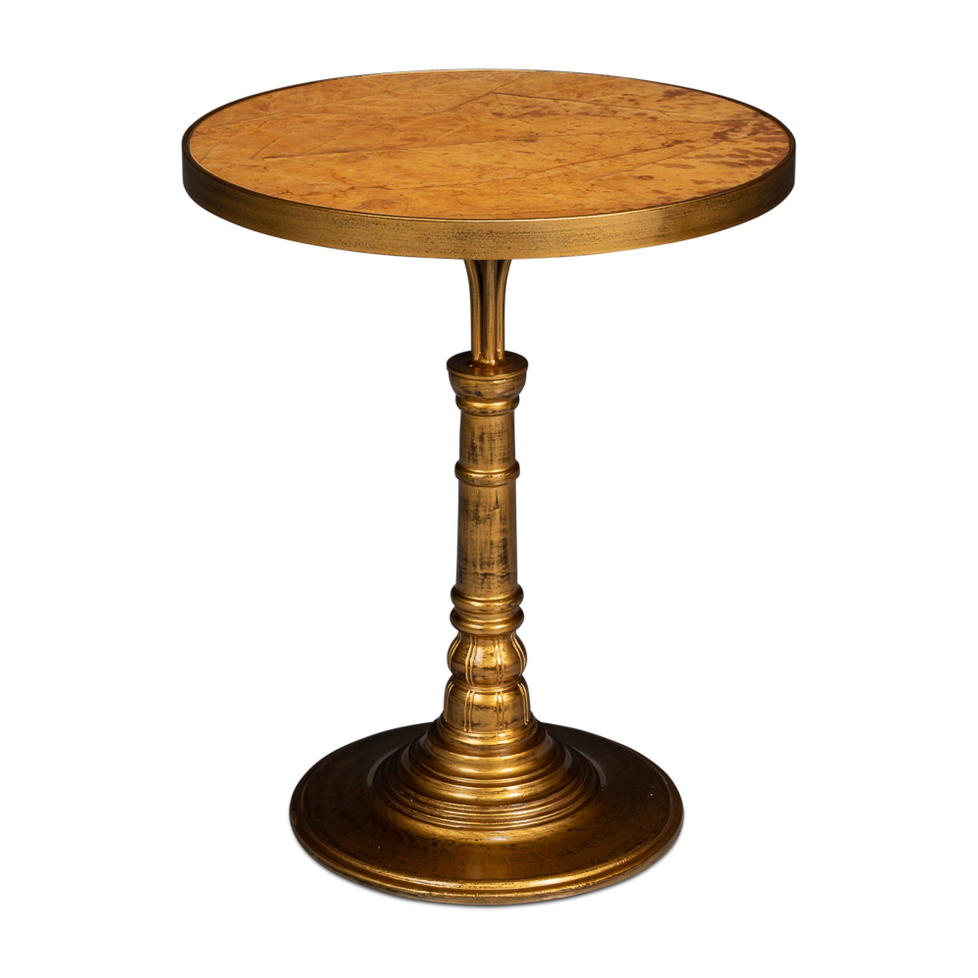 Banner House Table Gold Finish by Sarreid Ltd