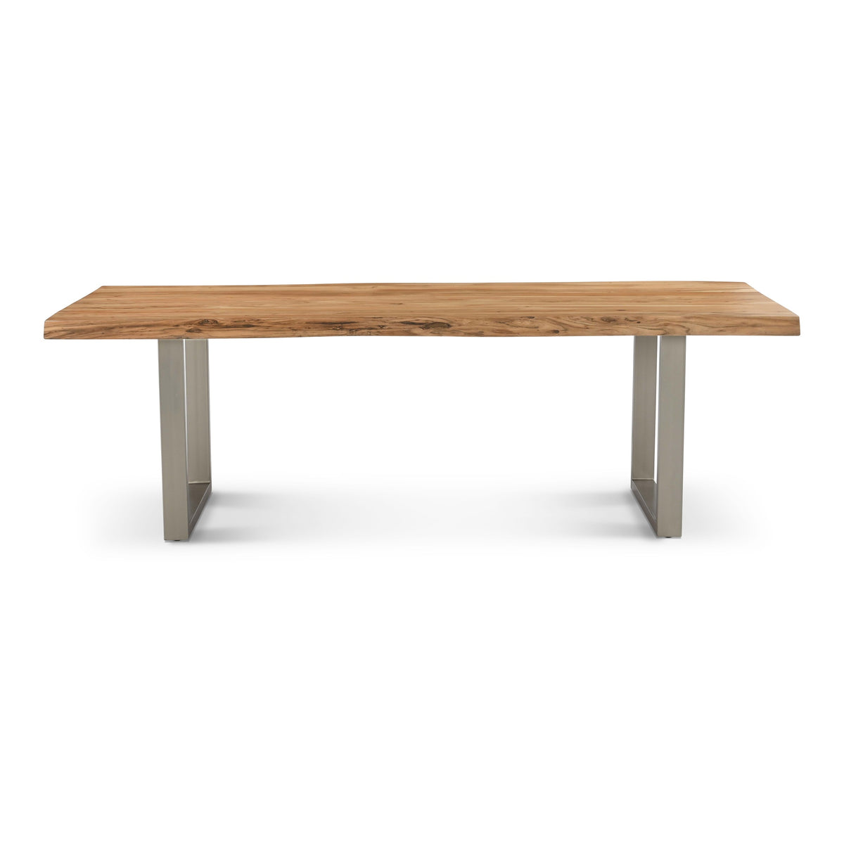 Brooks Dining Table U Base 40" x 92" Teak Top - Pewter Base by Urbia - product view
