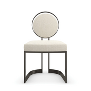 La Lune Chocolate Bronze Matte Dining Chair 20" by Caracole