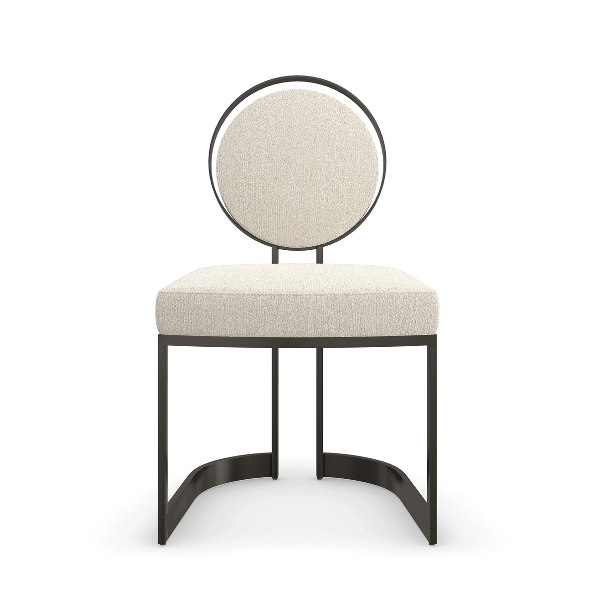 La Lune Chocolate Bronze Matte Dining Chair 20" by Caracole