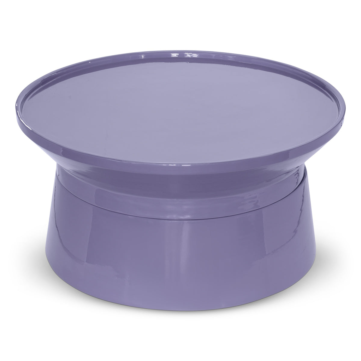 Sabine Enamel Coffee Table Lavender Purple by Urbia - product view