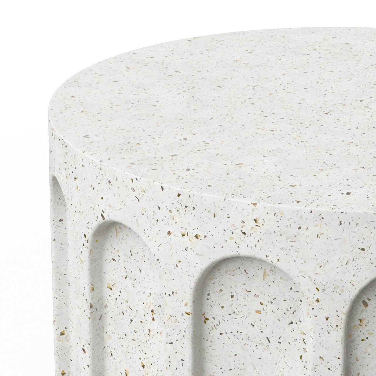 Mixx - Atlas Round Coffee Table - Ivory Terrazzo