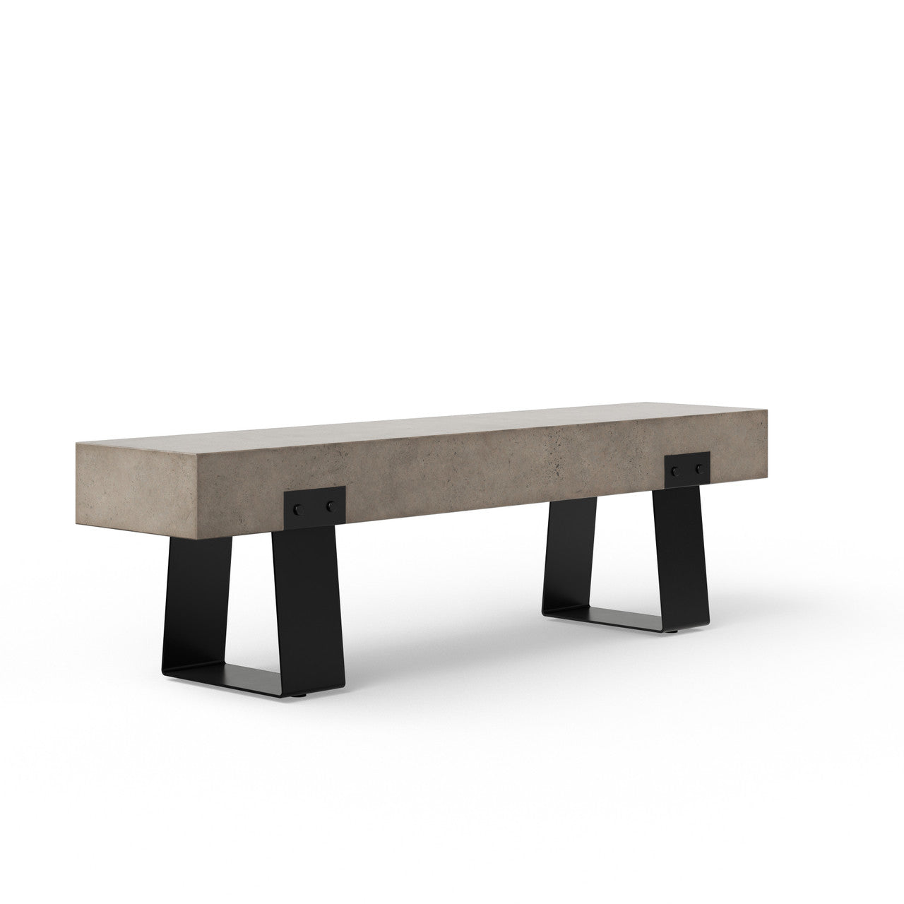 Mixx - Industrial Bench - Black Legs - Dark Grey Seat