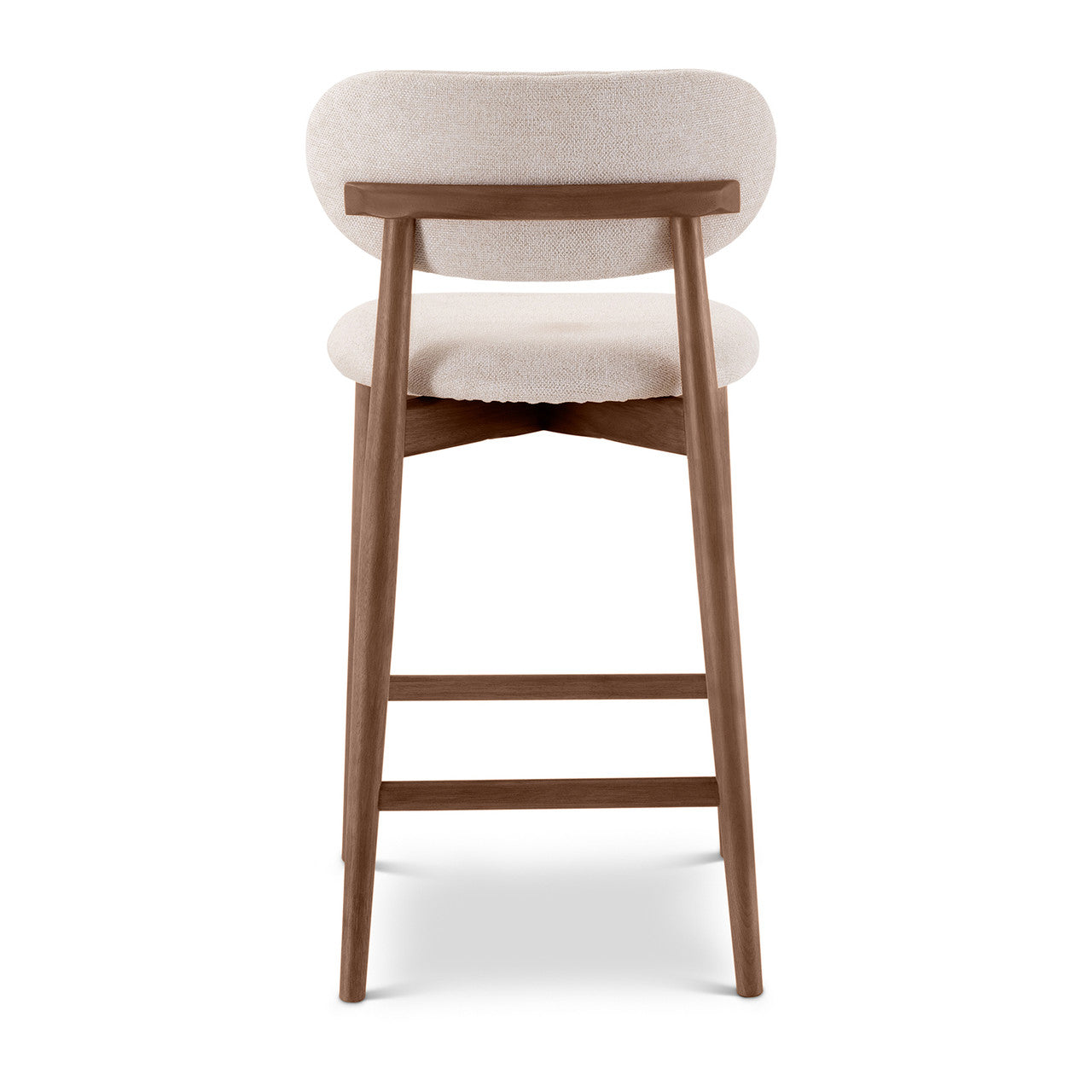 Lucia Bar Stool - Harvest Natural Seat - Nogal Frame