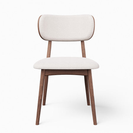 Modern Brazilian Claudia Side Chair Harvest Natural Upholstery - Nogal Frame