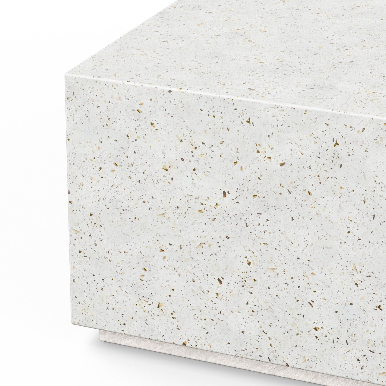 Mixx - Bloc Rectangular Coffee Table - Ivory Terrazzo