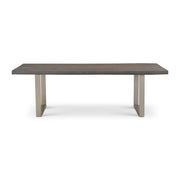 Brooks Dining Table U Base 40" x 92" Sandblasted Grey Top - Pewter Base by Urbia - product view