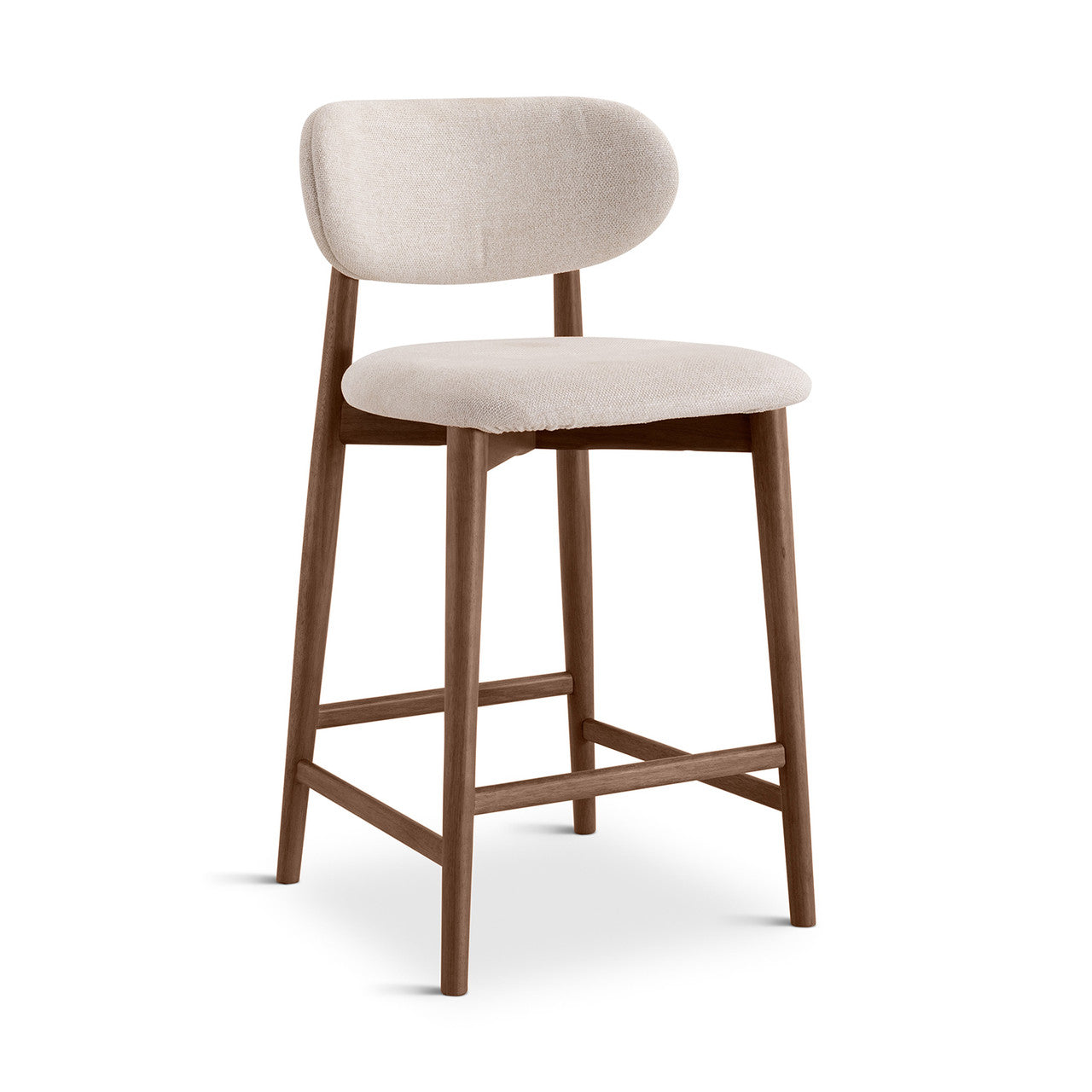 Lucia Counter Stool - Harvest Natural Seat - Nogal Frame