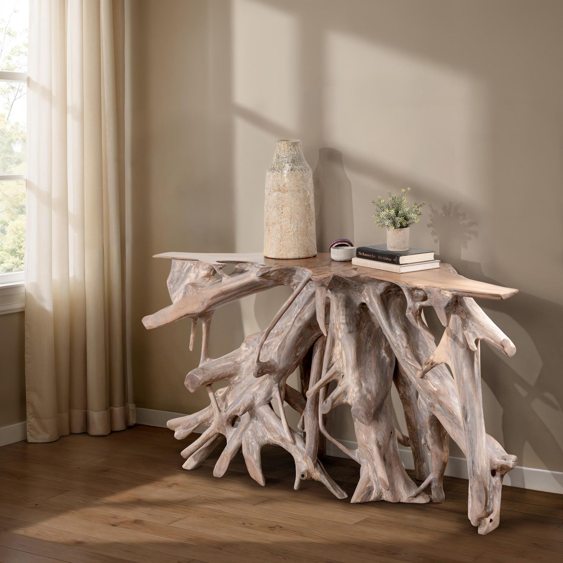 Cypress Console Table - Natural White Wash