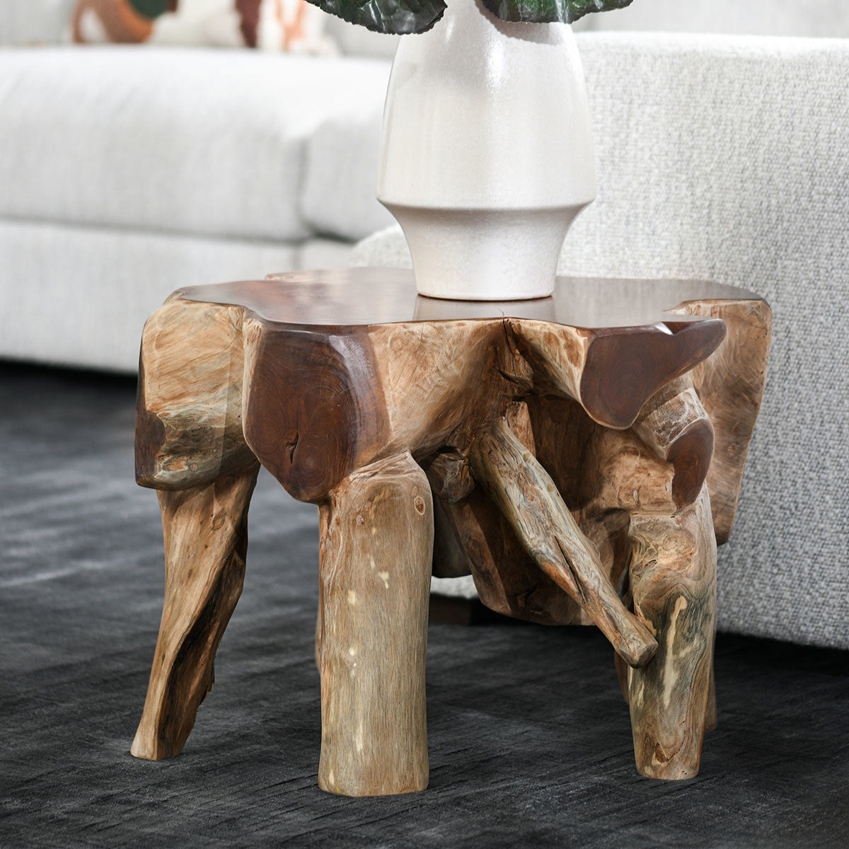 Groot Teak Root End Table