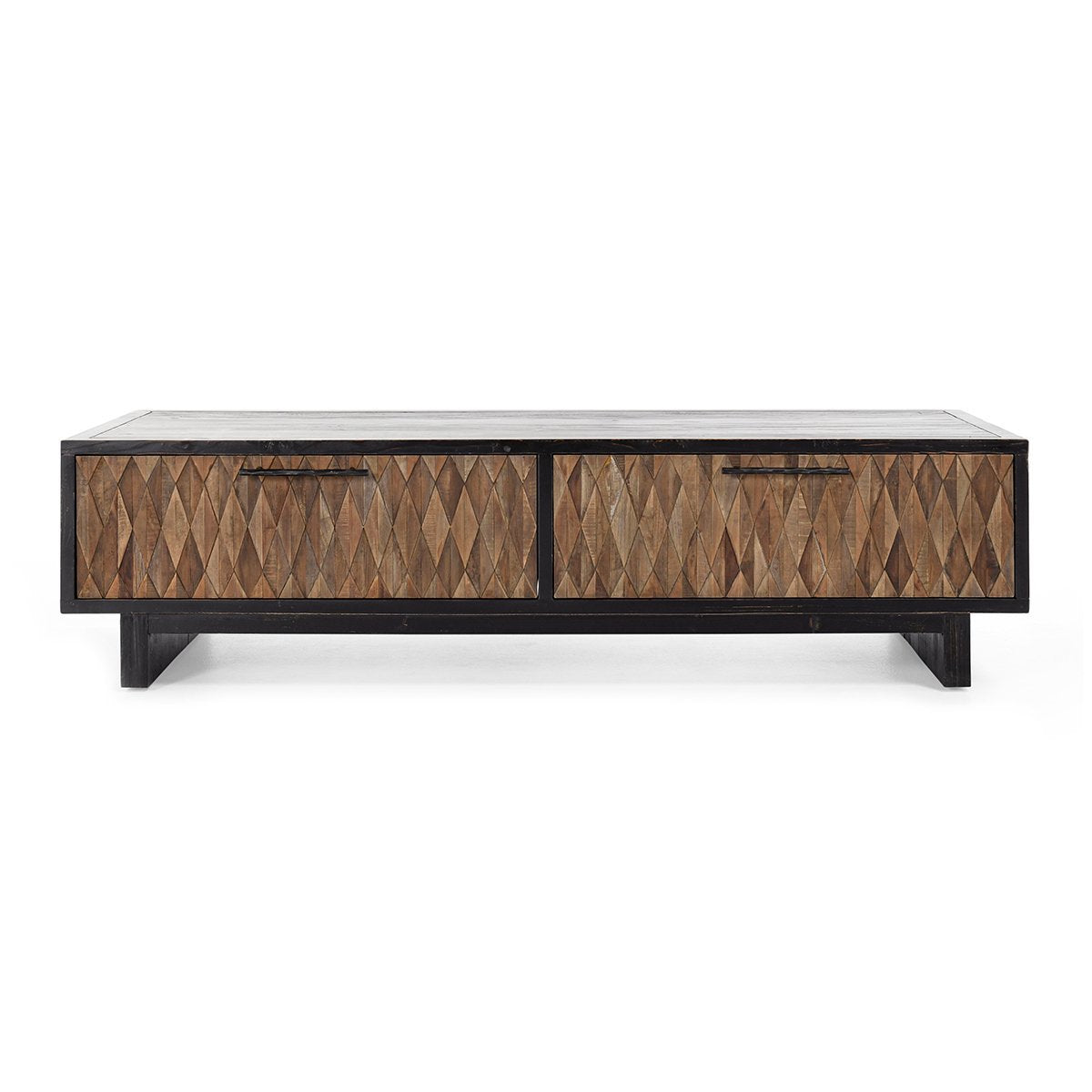 Anton 4 Door Coffee Table - Black/Natural