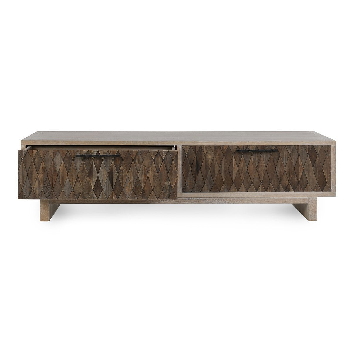 Anton 4 Door Coffee Table - Black/Natural