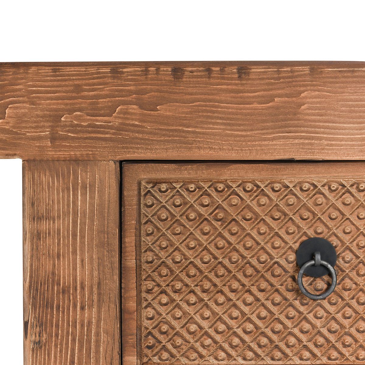 Lahey Solid Wood 11Dwr Rectangle Console Table - Mission Brown