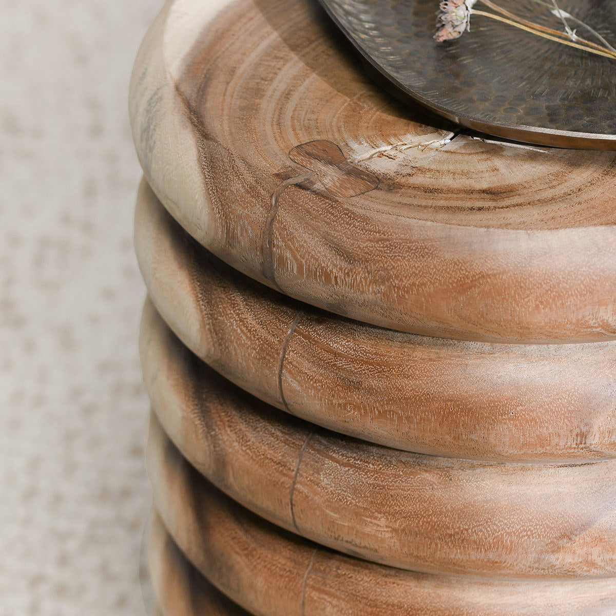 Gala Solid Wood Round End Table