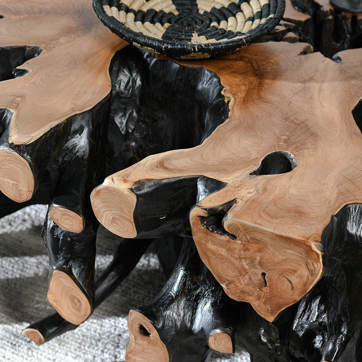 Cypress Coffee Table - Black/Natural