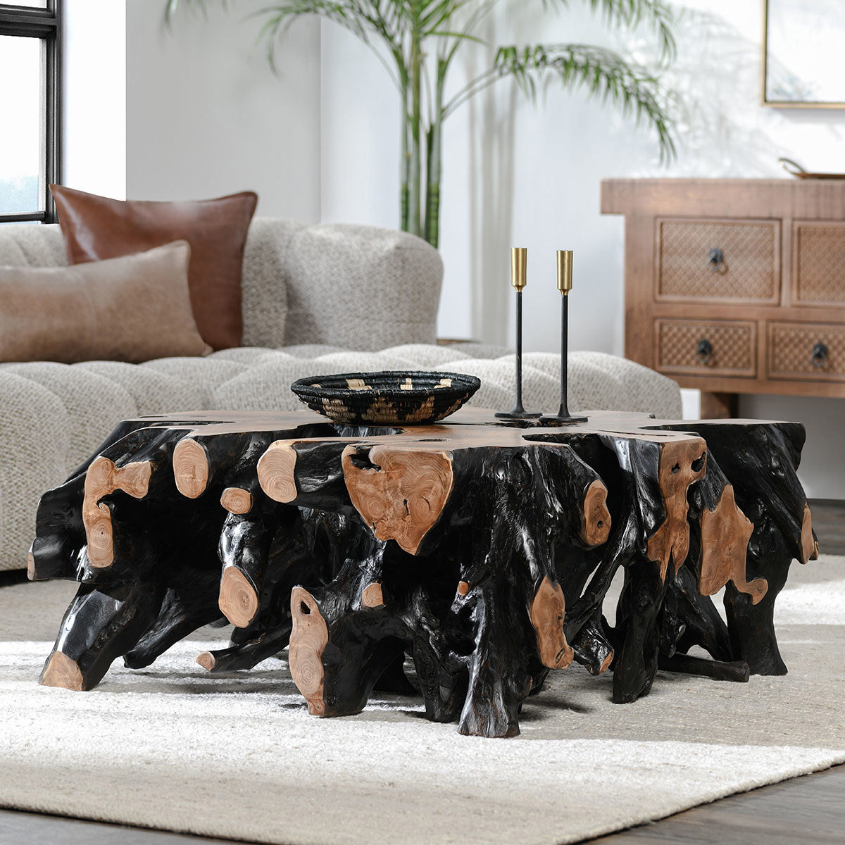 Cypress Coffee Table - Black/Natural
