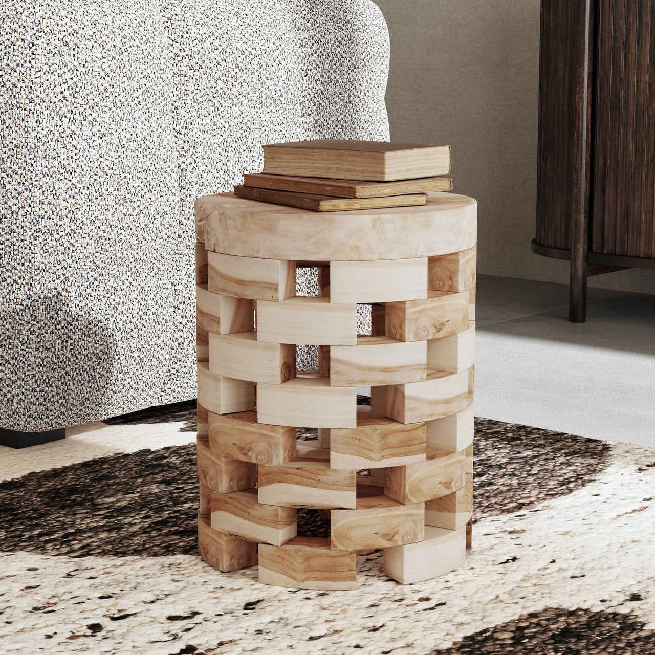 Dacosta Solid Wood Round Accent Table