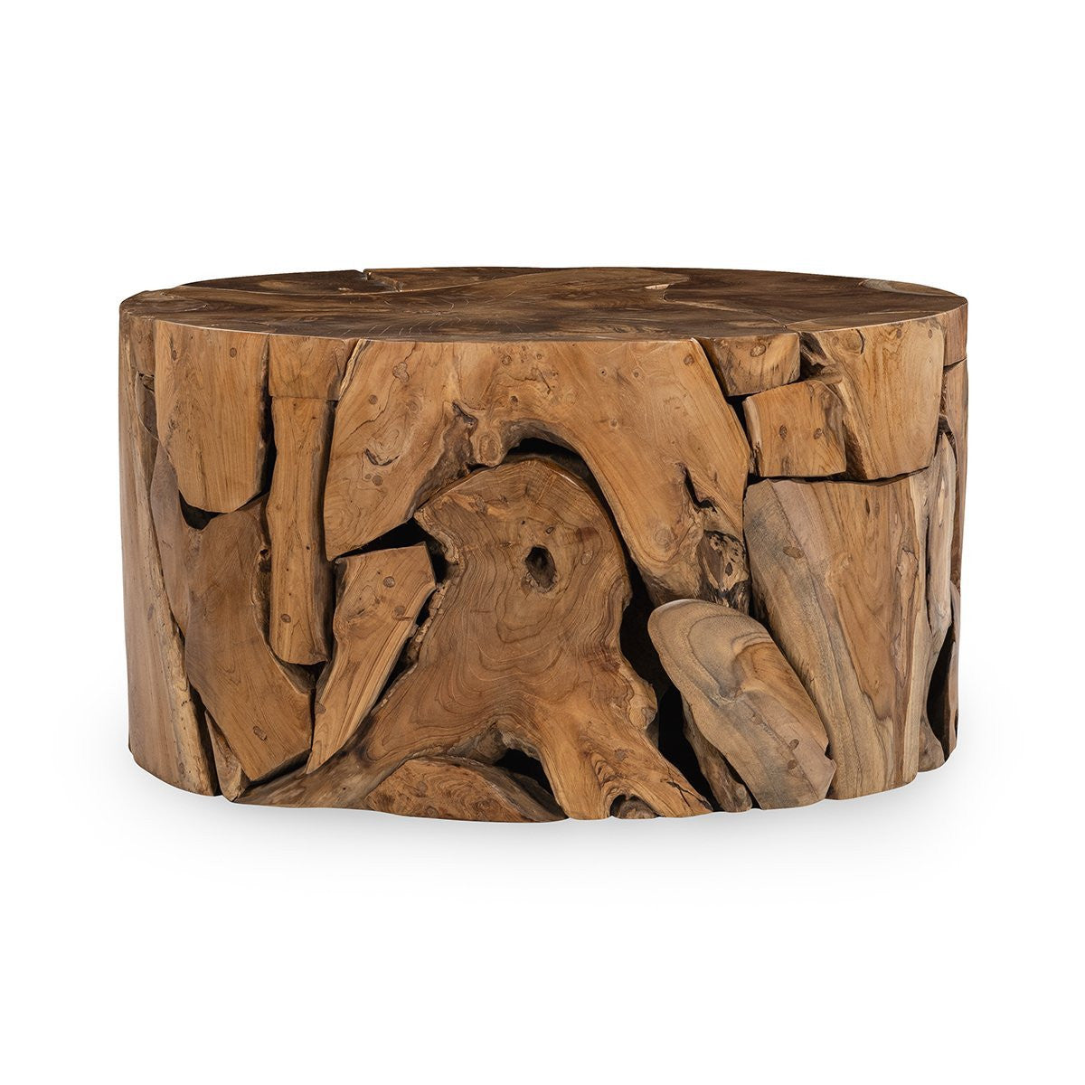 Rhea Solid Wood Round Coffee Table