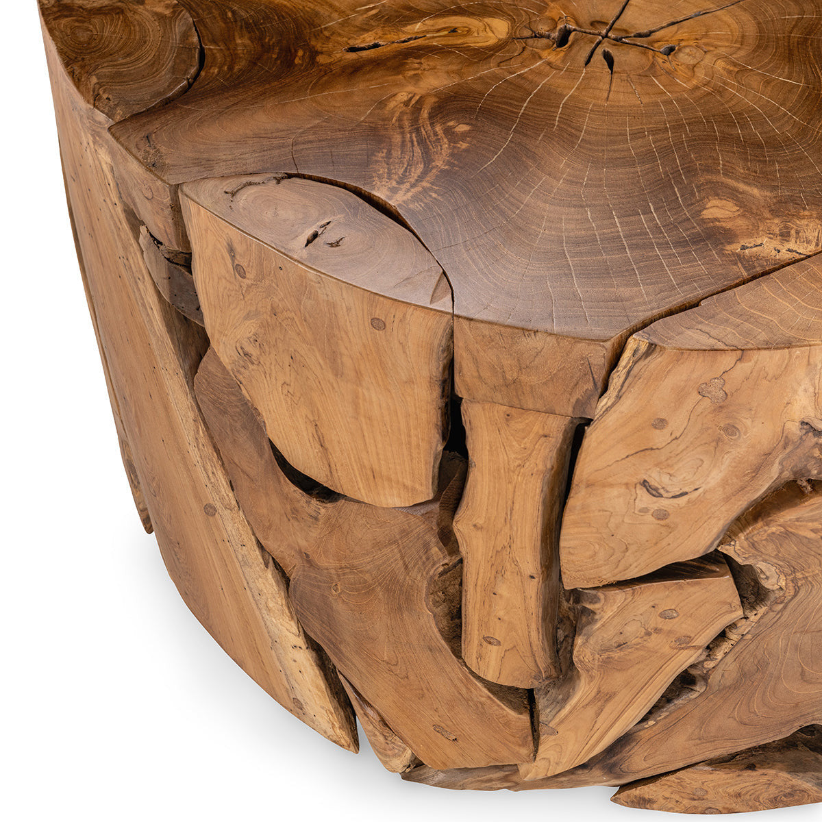 Rhea Solid Wood Round Coffee Table