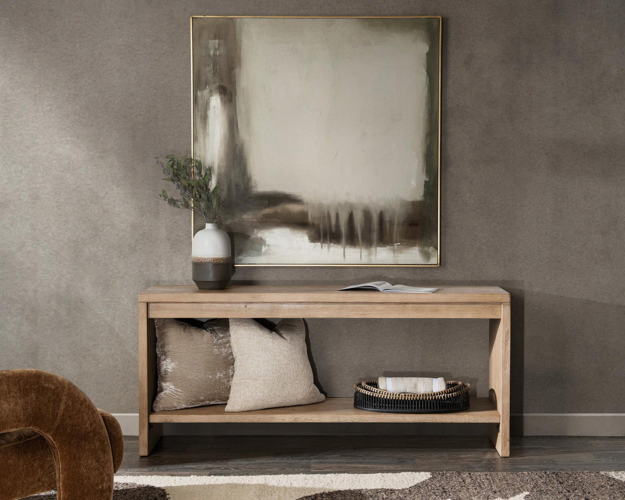Nalani Solid Wood Rectangle Console Table