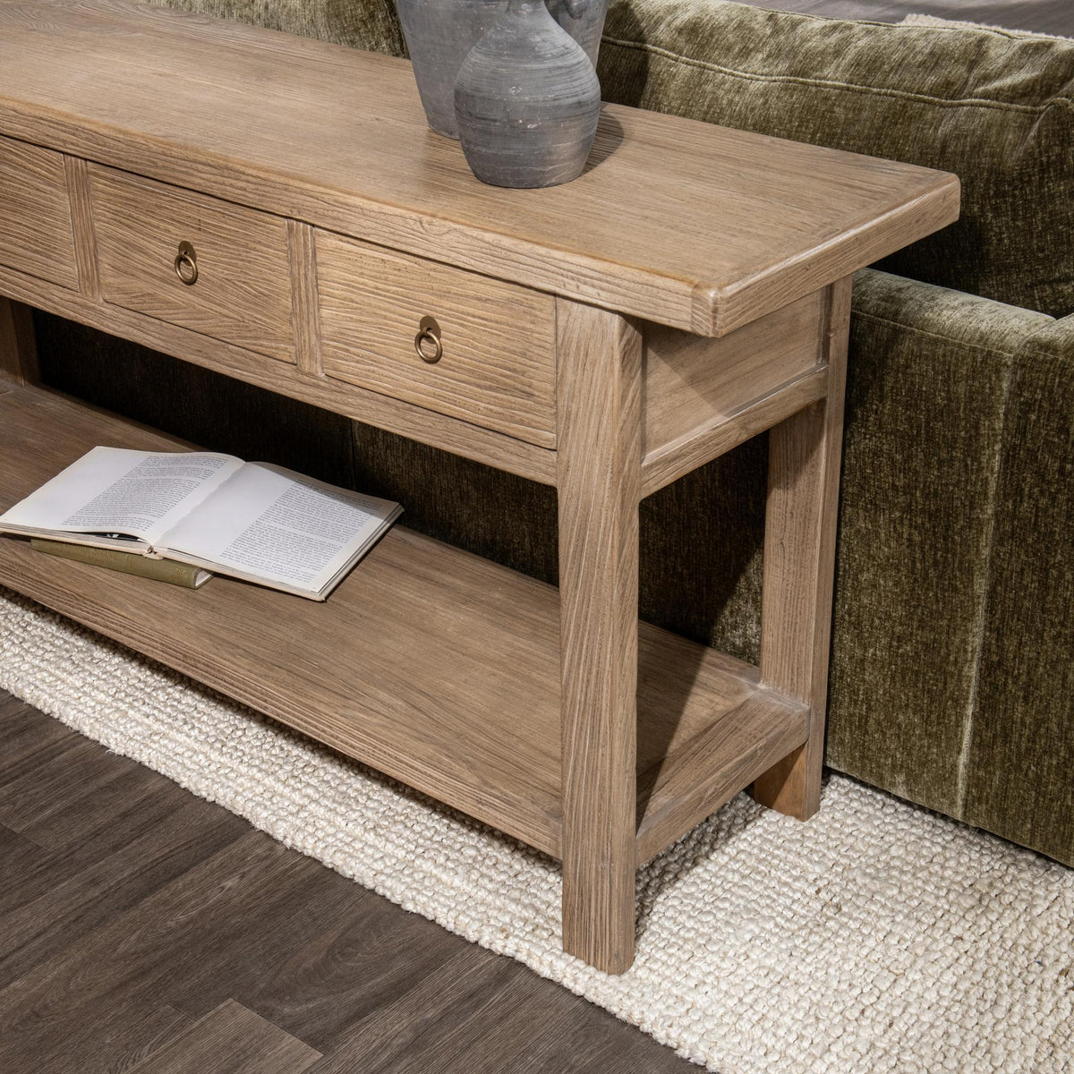 Perle 75" Console Table - River Sand / 75" / Rectangle by Classic Home - view 7