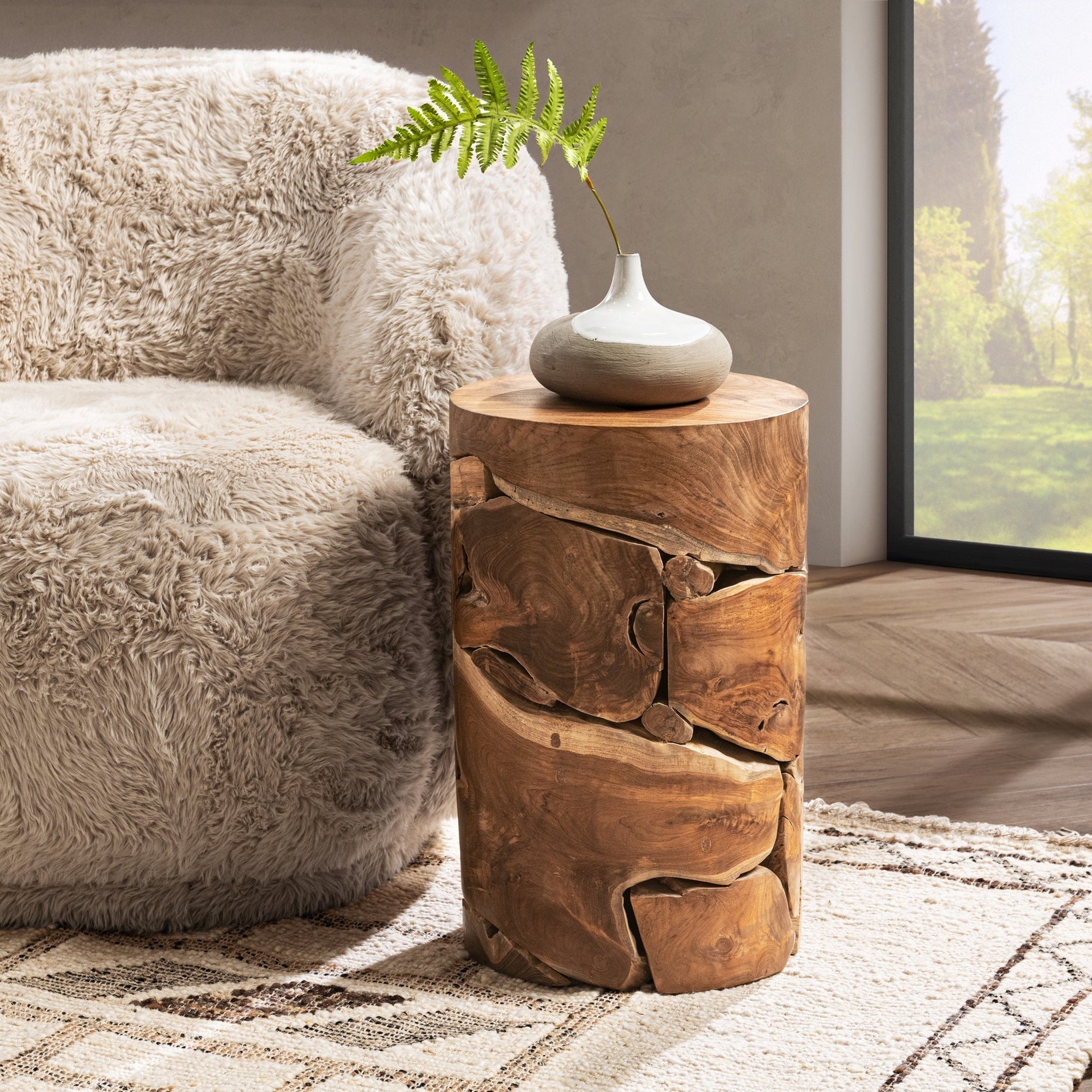 Rhea Accent Table - Natural