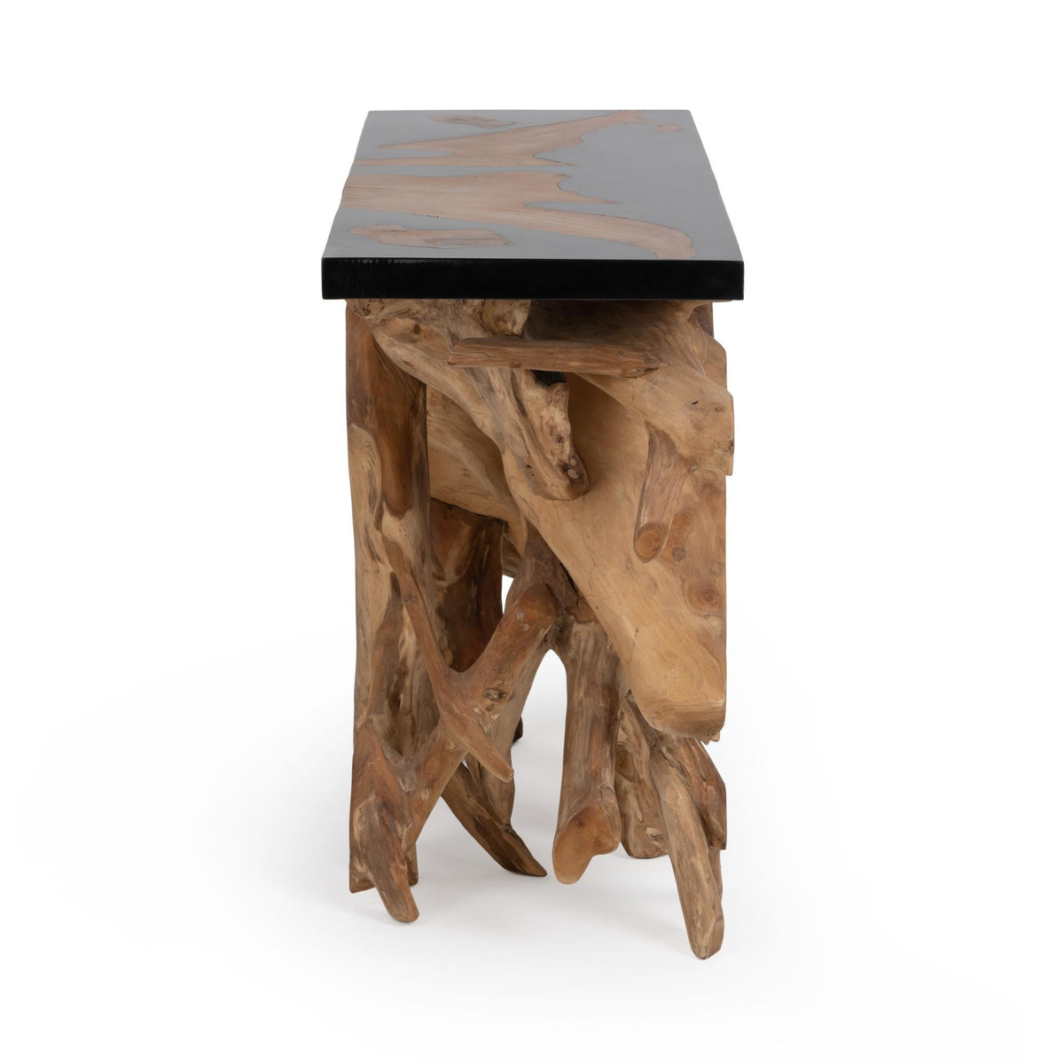 Solana Console Table - Black Resin / Rectangle by Classic Home - view 3