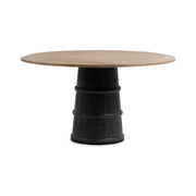 Lunen 55" Round Dining Table Soft Reef Noir - Soft Reef Noir