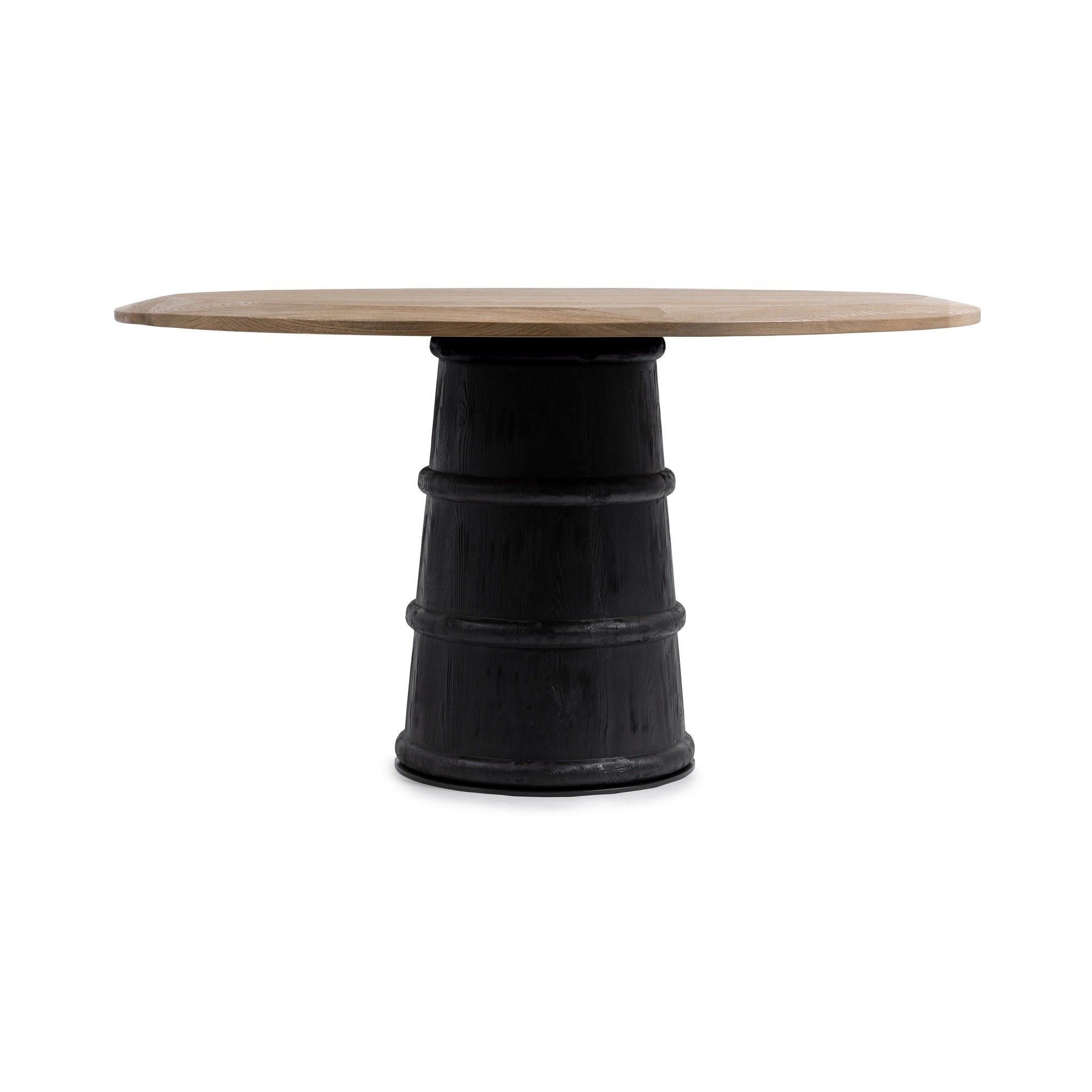 Lunen 55" Round Dining Table Soft Reef Noir - Soft Reef Noir