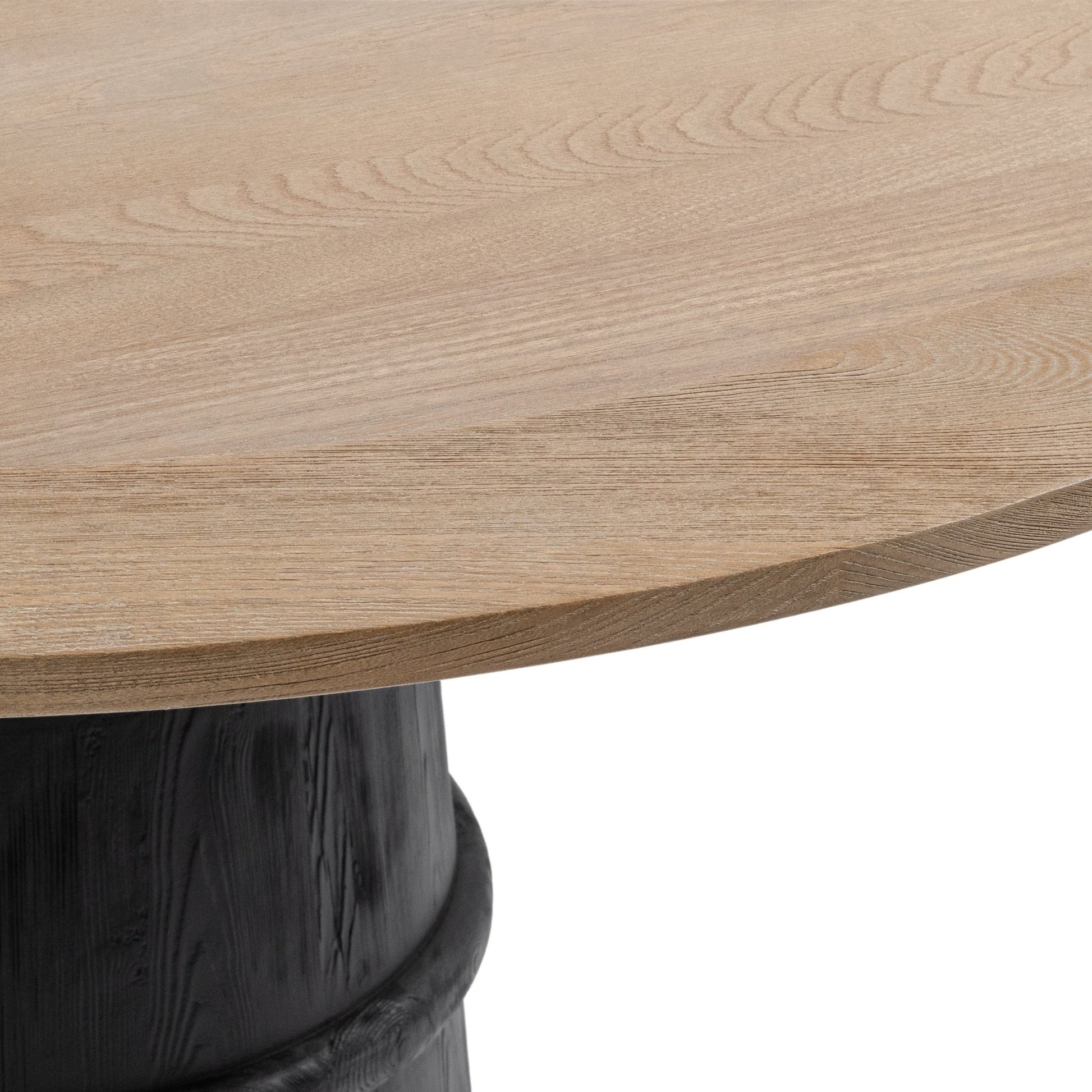 Lunen 55" Round Dining Table Soft Reef Noir - Soft Reef Noir