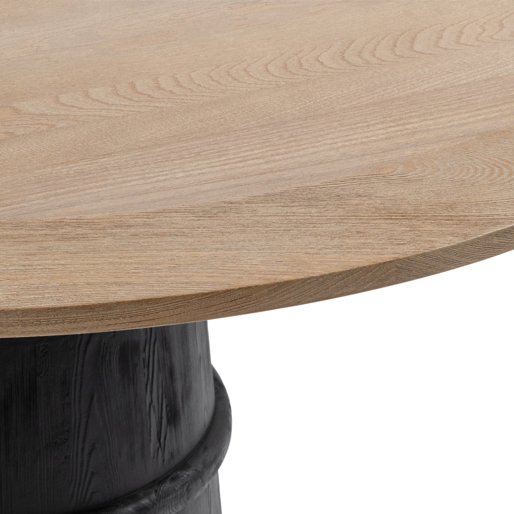 Lunen 55" Round Dining Table Soft Reef Noir - Soft Reef Noir