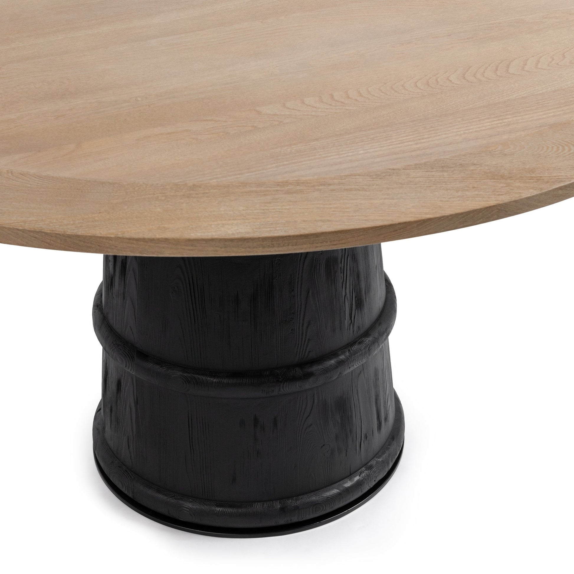 Lunen 55" Round Dining Table Soft Reef Noir - Soft Reef Noir