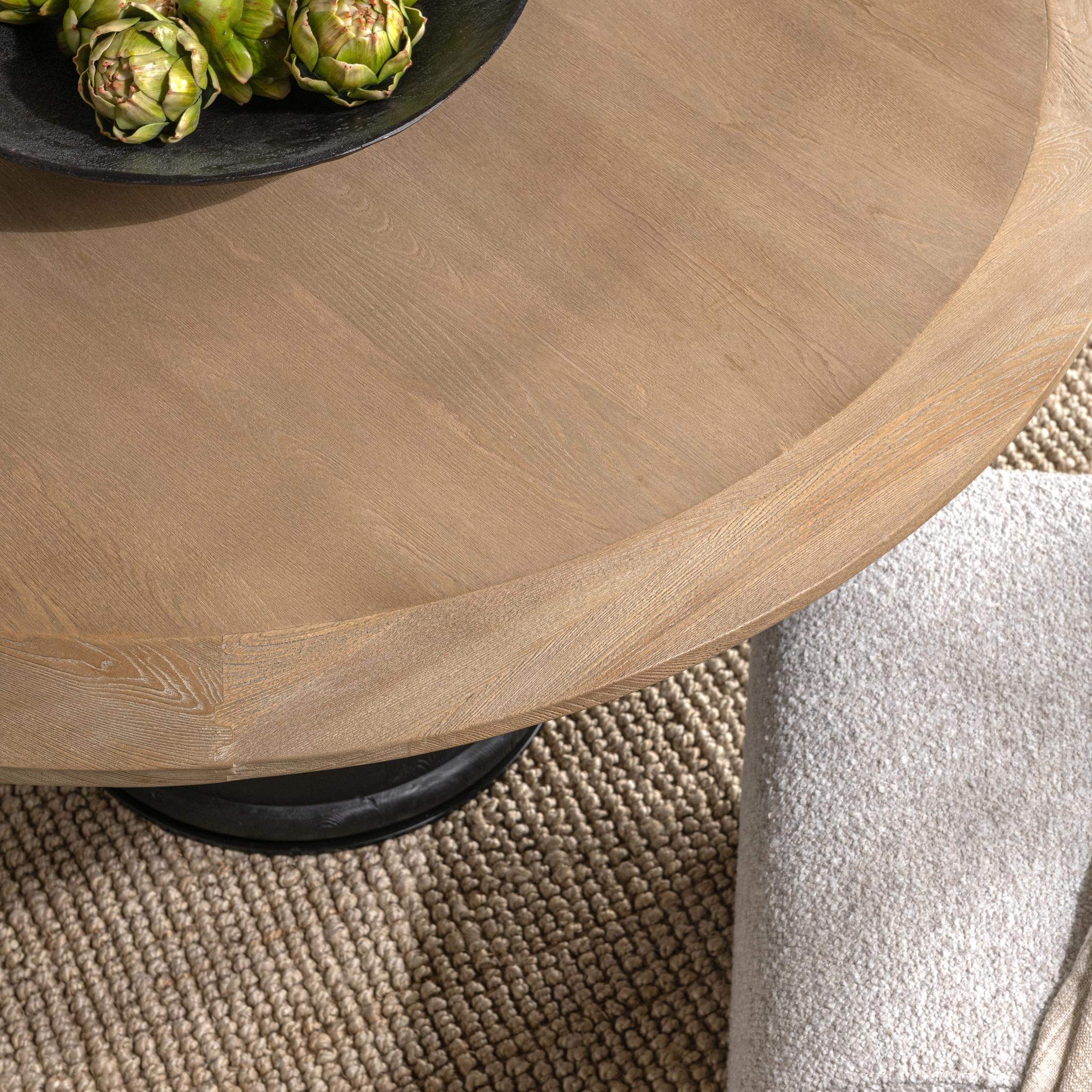Lunen 55" Round Dining Table Soft Reef Noir - Soft Reef Noir